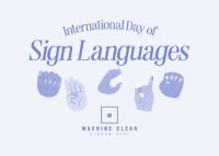 International Sign Day Postcard Design