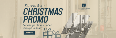 Christmas Fitness Twitter header (cover) Image Preview