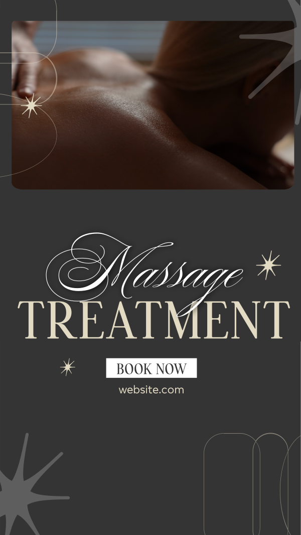 Hot Massage Treatment Instagram Story Design