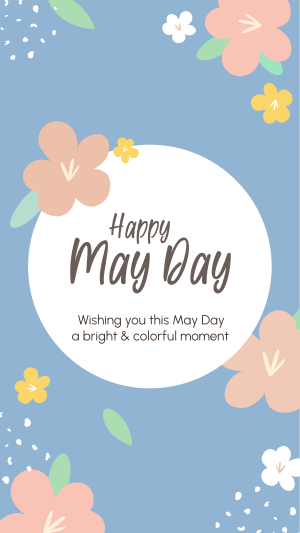 Happy May Day Flowers Facebook story Image Preview