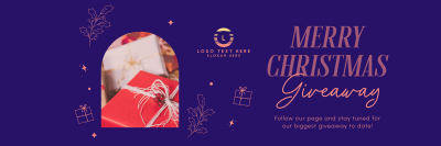 Holly Christmas Giveaway Twitter header (cover) Image Preview