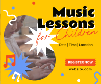 Music Lessons for Kids Facebook Post Preview