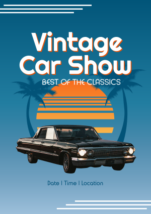 Vintage Car Show Poster