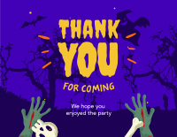 Zombie Land Thank You Card Design