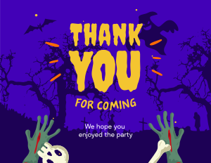 Zombie Land Thank You Card Image Preview