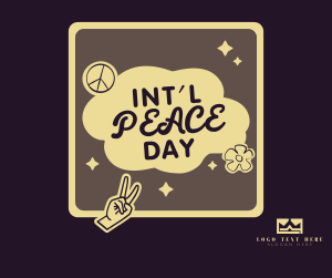 Peace Day Text Badge Facebook Post Image Preview