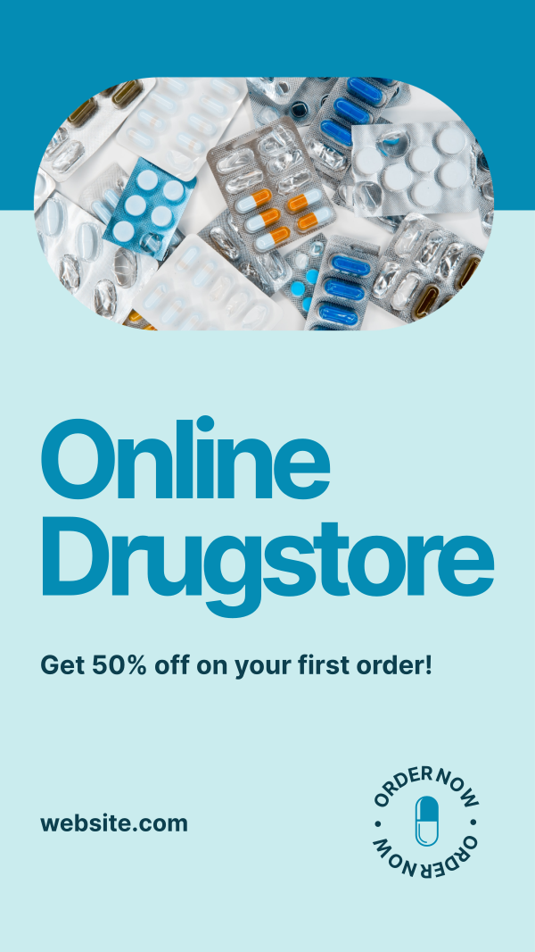 Online Drugstore Promo Instagram Story Design Image Preview