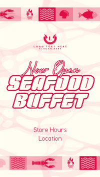 Quirky Seafood Grill Facebook Story Design