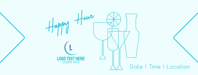 Cocktail Happy Hour Facebook cover Image Preview