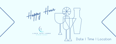 Cocktail Happy Hour Facebook cover Image Preview