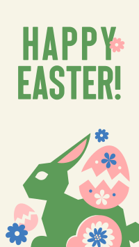 Floral Easter Bunny  Instagram reel Image Preview