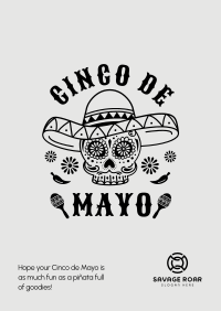 Happy Cinco De Mayo Skull Poster Image Preview