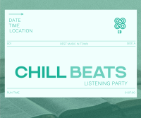 Minimal Chill Music Listening Party Facebook Post Image Preview