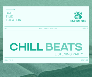 Minimal Chill Music Listening Party Facebook post Image Preview