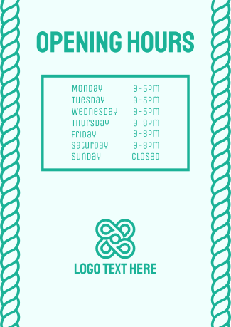 Opening Hours Flyer