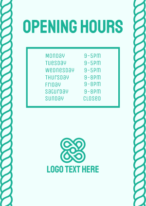 Opening Hours Flyer