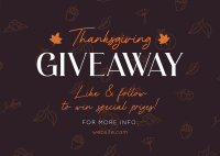 Thanksgiving Day Giveaway Postcard Image Preview