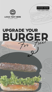 Free Burger Upgrade Facebook story Image Preview