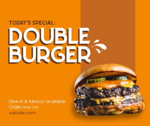 Double Burger Facebook post Image Preview