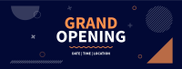Geometric Shapes Grand Opening Facebook cover Image Preview