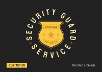 Top Badged Security Postcard Design