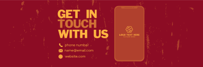 Textured Phone Contact Us Twitter header (cover) Image Preview