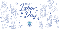 Labor Day  celebration Twitter post Image Preview