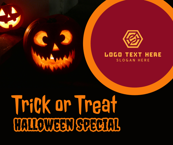 Halloween Trick or Treat Facebook Post Design Image Preview