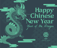 Chinese New Year Dragon  Facebook Post Design