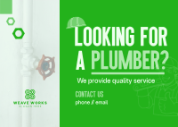 Professional Plumbing Postcard Image Preview