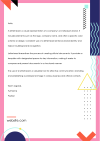 Feminine Abstract Memphis  Letterhead Image Preview