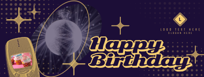 Retro Birthday Greeting Facebook cover Image Preview