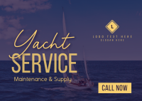 Yacht Maintenance Service Postcard Design