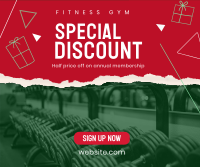 Christmas Fitness Discount Facebook post Image Preview