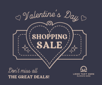 Minimalist Valentine's Day Sale Facebook post Image Preview