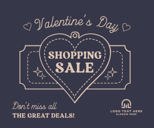 Minimalist Valentine's Day Sale Facebook post Image Preview