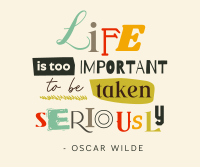 Life is Important Quote Facebook Post Design