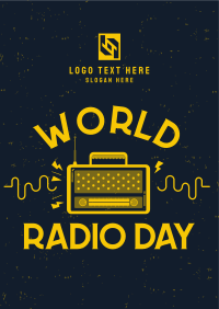 Simple Radio Day Poster Design