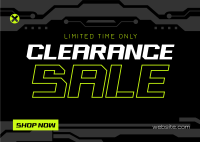 Techno Clearance Sale Postcard Design