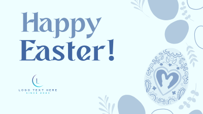 Eggs and Flowers Easter Greeting Facebook event cover Image Preview