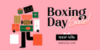 Boxing Shopping Sale Twitter Post Image Preview