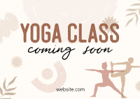 Yoga Class Coming Soon Postcard Design