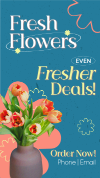 Fresh Flowers Sale TikTok video Image Preview