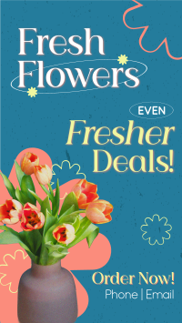 Fresh Flowers Sale Video Image Preview