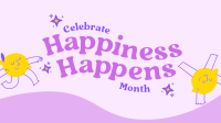 Celebrate Happiness Month Facebook Event Cover Design