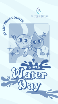 Cartoon Water Day YouTube Short Image Preview