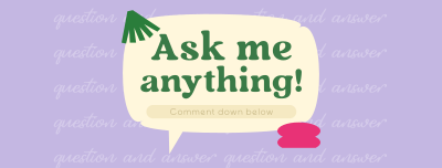 Interactive Question and Answer Facebook cover Image Preview