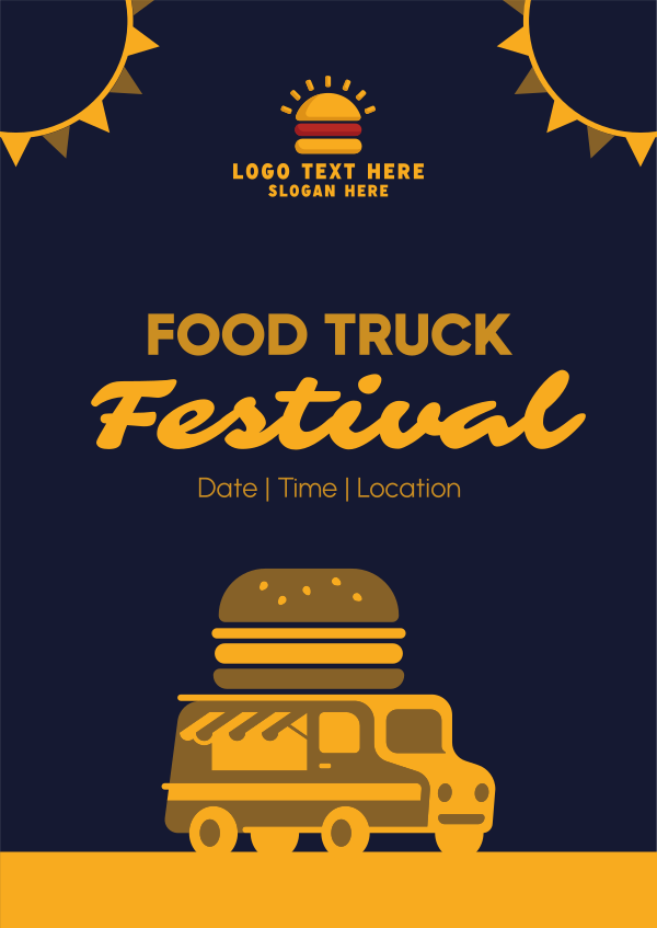 Festive Food Truck Poster Design Image Preview