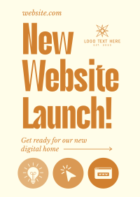 Corporate Website Launch Poster Design