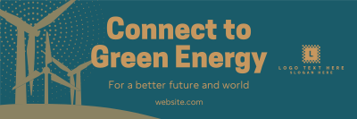 Green Energy Silhouette Twitter Header Image Preview